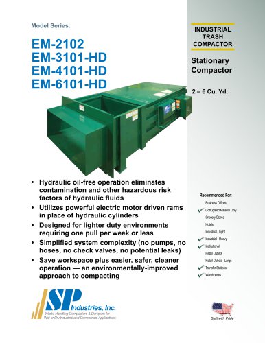 Electromechanical Compactor Systems Provide Hydraulic Oil-Free Operation