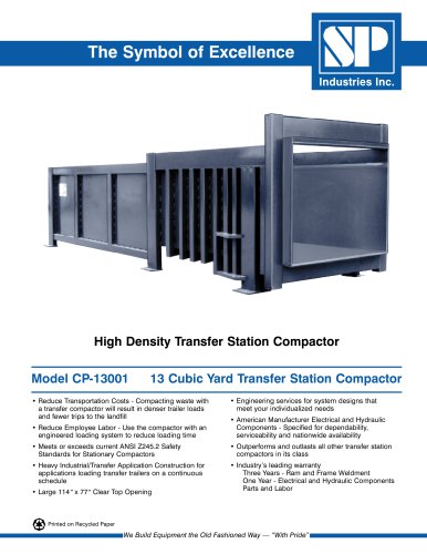 Heavy Duty Industrial Compactor CP-13001