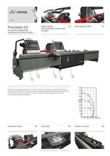 Precision C2 troncatrice doppiatesta elettronica con lama frontale