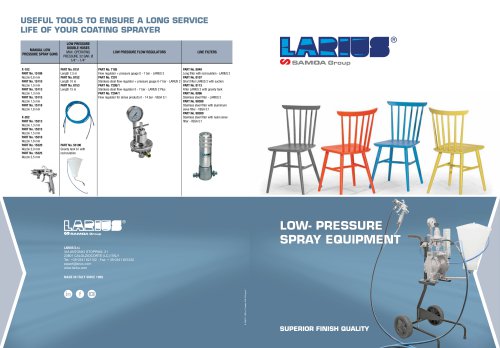 Low pressure spray pumps catalogue