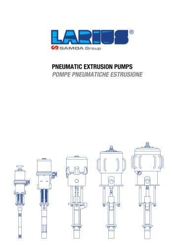 Pneumatic extrusion pumps catalog