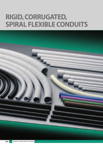 RIGID, CORRUGATED, SPIRAL FLEXIBLE CONDUITS