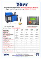 horizontal bending press T 100 - T 500