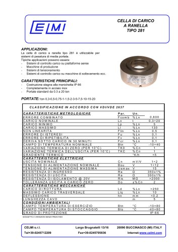 CELLA DI CARICO A RANELLA TIPO 281