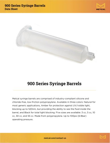 900 Series Syringe Barrels