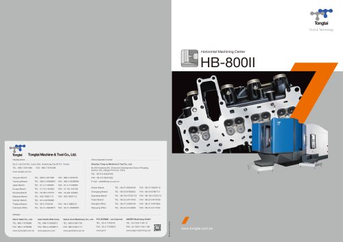 3-AXIS CNC MACHINING CENTER / HORIZONTAL / CUTTING/HB-800II