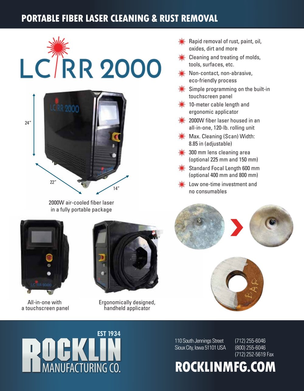 LCRR 2000 Brochure - Laser Cleaning & Rust Removal - Rocklin Manufacturing