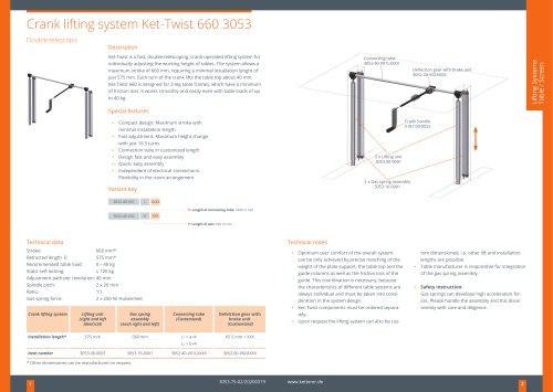 Crank lifting system Ket-Twist 660 3053