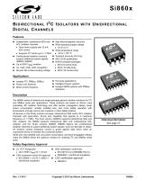 Si8600/Si8602/Si8605/Si8606 Bidirectional I2C Isolators with Unidirectional Digital Channels