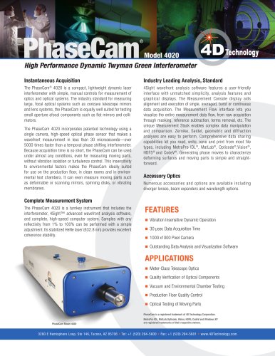 PhaseCam 4020 Data Sheet