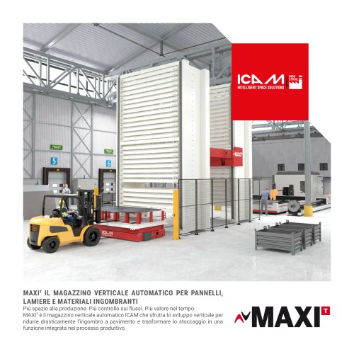 MAXI T - Il magazzino verticale automatico per pannelli, lamiere e materiali pesanti