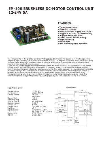 EM-106Brushless DC motor controller