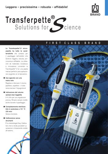 Transferpette® S Solutions for Science