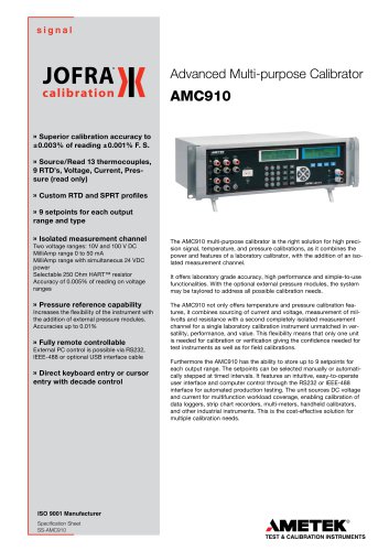 AMC910 - Signal calibrator