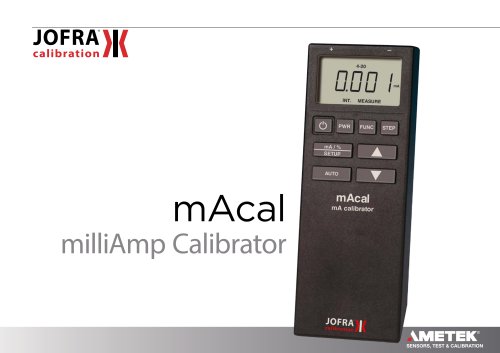 mACal - mA Loop Calibrator