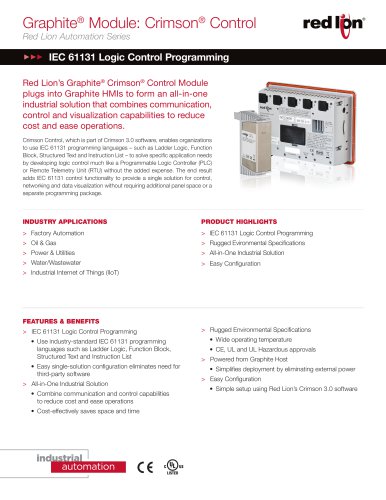 Crimson Control Graphite Module Data Sheet