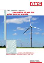 Examples of use for wind energy plants: OKS 400, OKS 495, OKS 510, OKS 2650