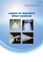 LINEUP OF IKEUCHI'S SPRAY NOZZLES