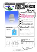 Rotating cleaning nozzles for tanks/containers ES series