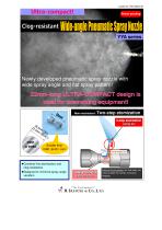 YYA series- Clog-resistant wide-angle pneumatic spray nozzle