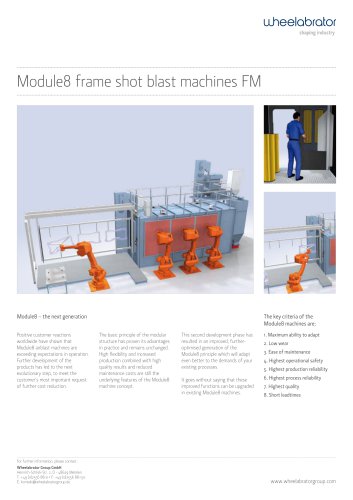 Module8 FM frame shot blast machines