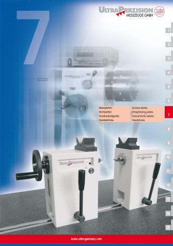 Surface plates  Straightening plates  Concentricity testers  Headstocks