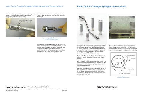 Mott Quick Change Sparger Instructions