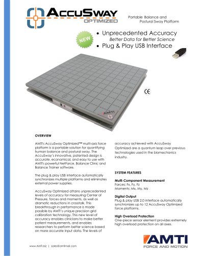 Portable Balance and Postural Sway Platform