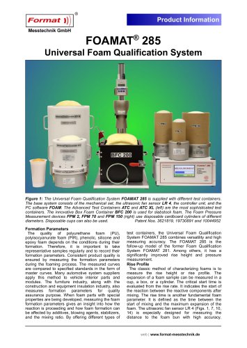 FOAMAT&reg; 285 - Universal Foam Qualification System