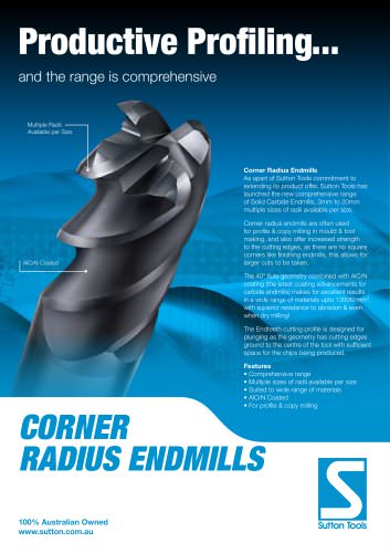 Sutton Tools Corner Radius Endmill