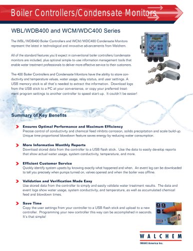 Boiler Water Controllers and Condensate Monitors