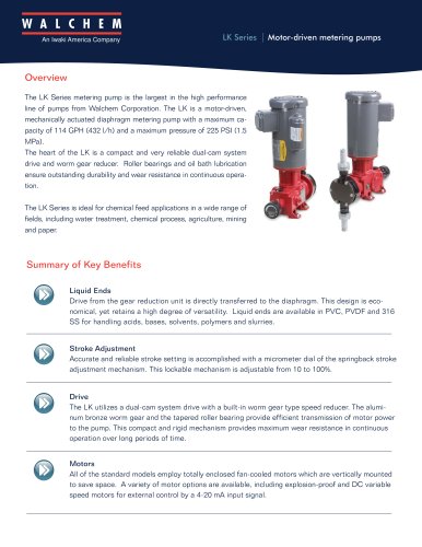 LK Series | Motor-driven metering pumps