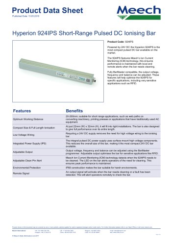 Hyperion 924IPS Short-Range Pulsed DC Ionising Bar