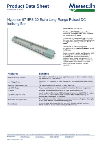 Hyperion 971IPS-30 Extra Long-Range Pulsed DC Ionising Bar