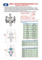 DIRECT -ACTIVATED PRESSURE REDUCING VALVE ( Stainless Steel 316)