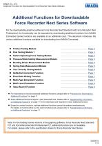 Additional Downloadable Chargeable Functions for Force Recorder Next Series