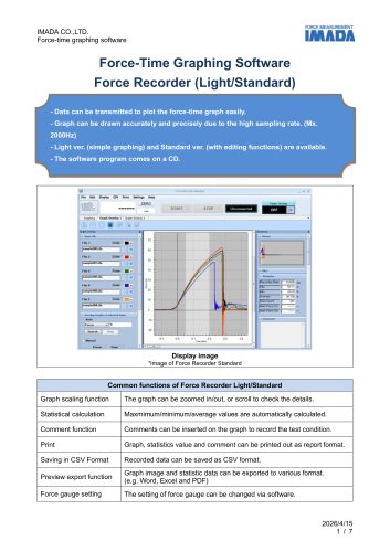 Force Recorder Standard