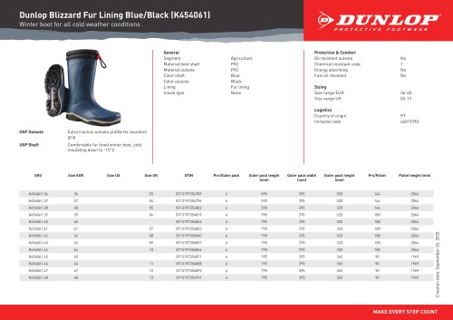 Dunlop Blizzard Fur Lining Blue/Black 
