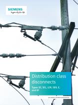 Distribution class disconnects Types SE, SEL, LER, SER, E, and EF