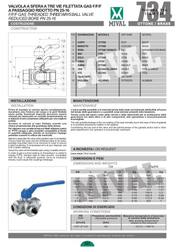 Brass Three Ways Ball Valves