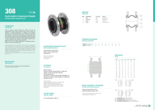 Giunto elastico espansione gomma flangiato pn16