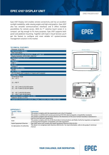 Epec Datasheet 6107 Display Unit