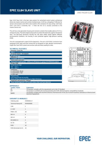 Epec Datasheet GL84 Slave Unit