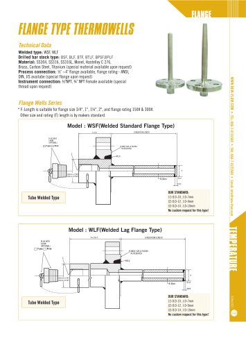Flange thermowell-BLF