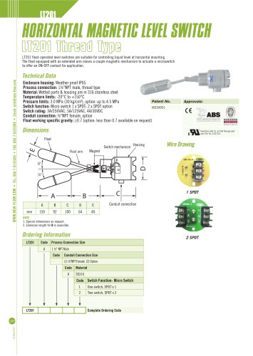 Magnetic float level switch - LT_201