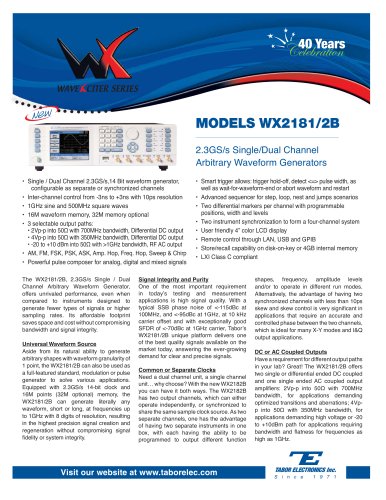 Model WX2181/2B  2.3GS/s Single/Dual Channel Arbitrary Waveform Generator