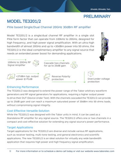 RF Amplifier TE3201-2_datasheet