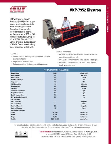 CW Products - UHF-Band VKP-7952A