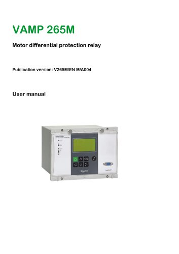 VAMP 265M motor differential protection relay