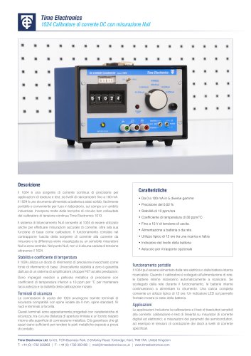 1024 Calibratore di corrente DC con misurazione Null
